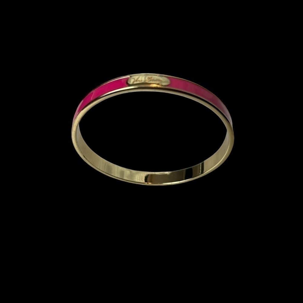 Vera Bradley Goldtone and Pink Enamel Bracelet Bangle - Picture 15 of 15